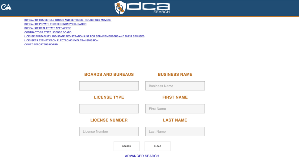 verify a license
check the status
